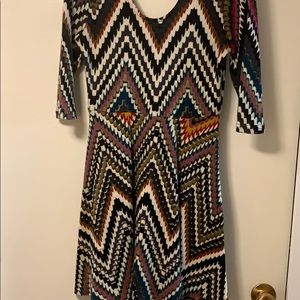 3/4 Sleeve Skater Dress